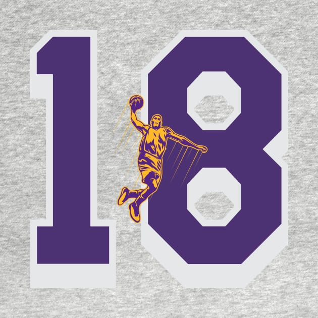 lakers number 18 by Basketball-Number